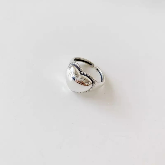 NEW | 925 Sterling Silver Heart Adjustable Ring - Picture 2 of 9